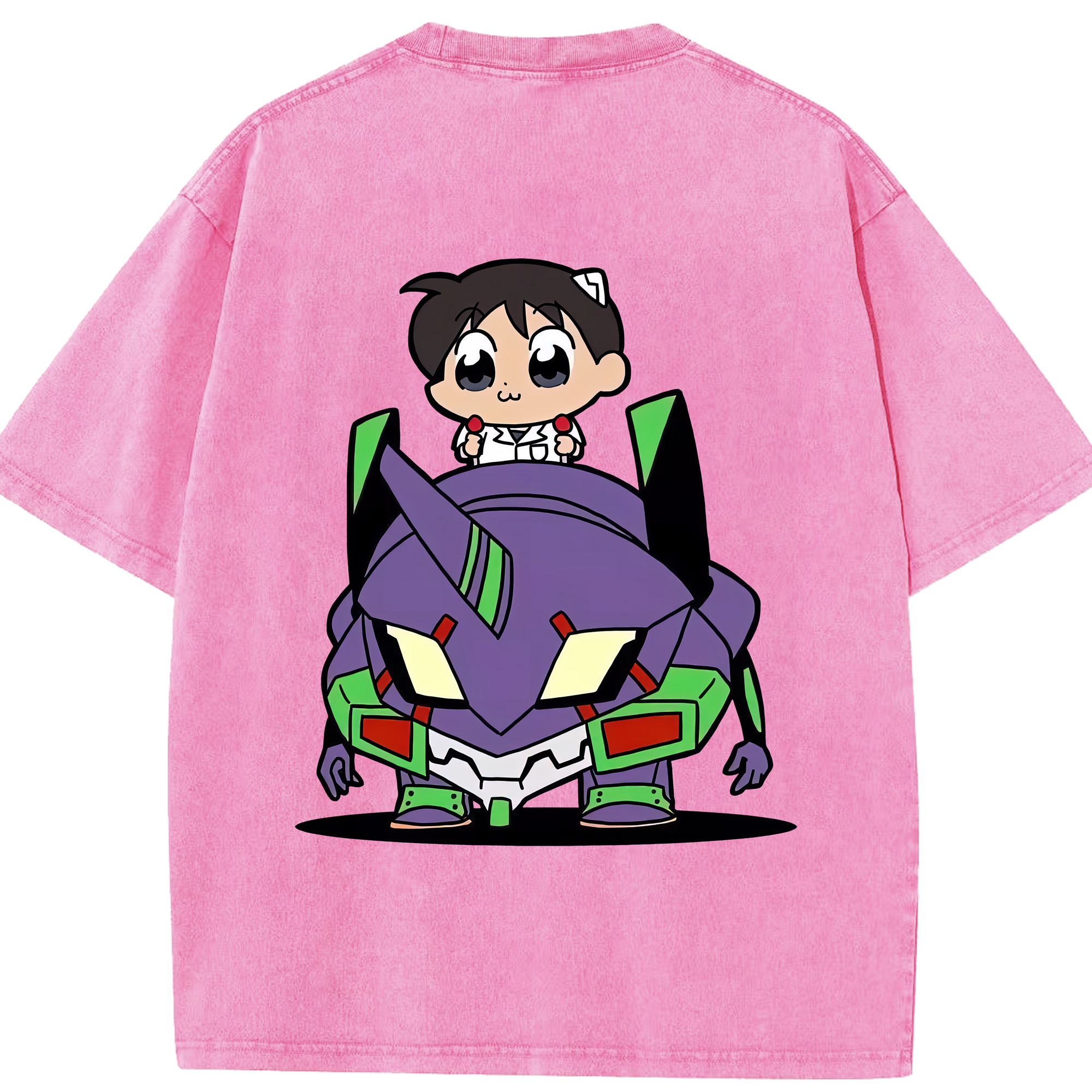 （画像用） EVA 新世紀エヴァンゲリオン 綿100% ヴィンテージ風 半袖Tシャツ（背面プリント）